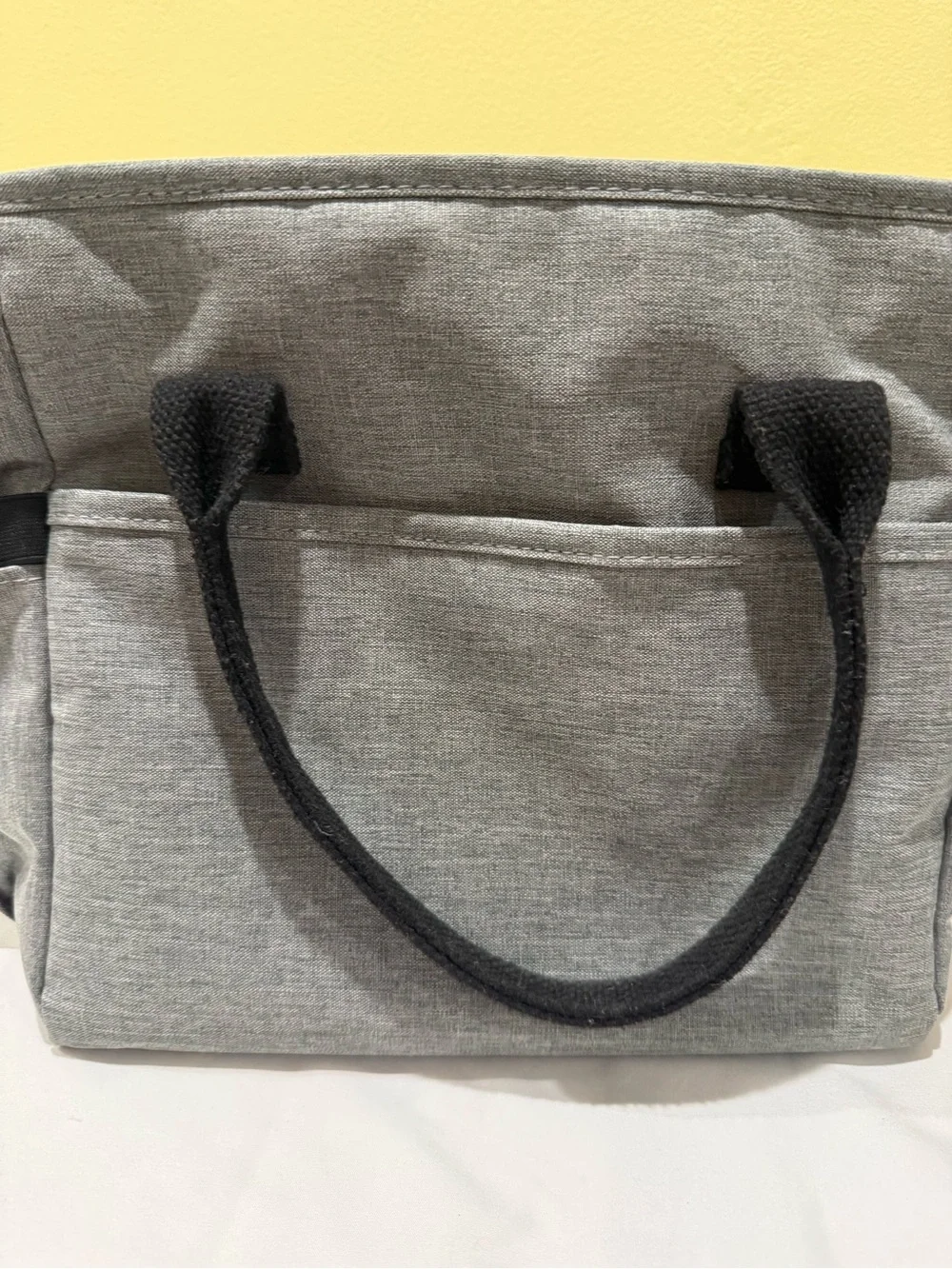 Everyday Gray Lunch Tote with Adjustable Black Strap